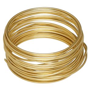 Wire, Wrapit®, jeweler's bronze, dead-soft, round, 14 gauge. Sold per 0.25-pound spool, approximately 19 feet.