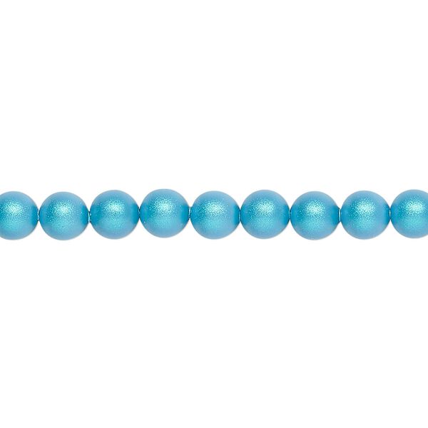 Pearl 100pk iridescent dark turquoise, Crystal Passions® 5mm round 5810 image number 0