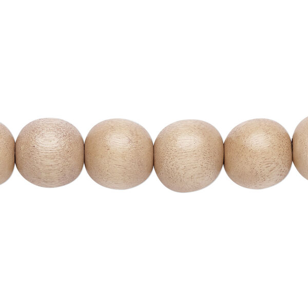 Bead, Taiwanese cheesewood (dyed / waxed), light mauve, 9-10mm round. Sold per pkg of (2) 15-1/2" to 16" strands. image number 0