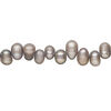 Freshwater pearl 1pkg1, top-drilled rice, 14 inch soft silver 6x5mm-9x6mm cultured image number 0