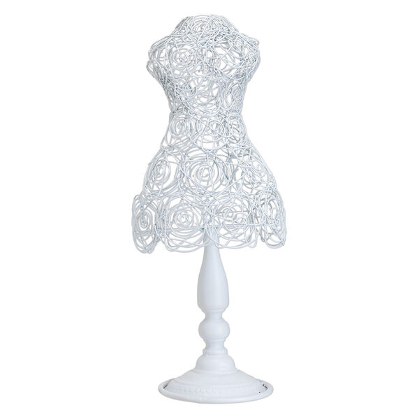 Display, necklace, steel, white, 23 x 9 x 6-1/2 inches female torso. Sold individually. image number 0