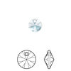 Drop 12pk aquamarine, Crystal Passions® 8mm pendant mini disk 6428 image number 0
