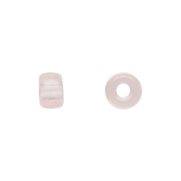 Bead, Czech pressed glass, light rose, 9x6mm crow. Sold per 15-1/2" to 16" strand, approximately 70 beads. image number 0