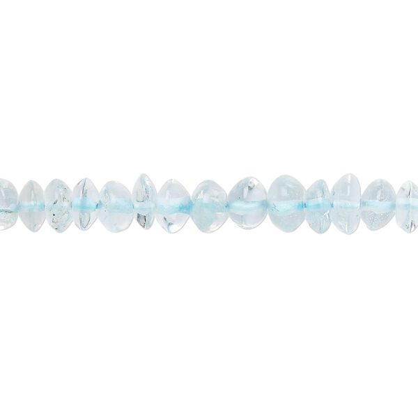 Bead, quartz crystal (dyed), blue, 4x2mm-7x4mm hand-cut saucer, B grade, Mohs hardness 7. Sold per 14-inch strand. image number 0
