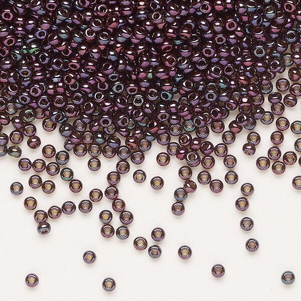 Seed bead, Preciosa Ornela Czech glass, pkg/500g, #11 rocaille, opaque bronze blue iris dark topaz, (19135). image number 0