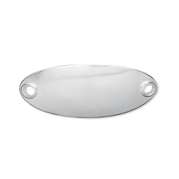 Focal, Hill Tribes, silver-plated brass, 34x14mm curved oval. Sold individually. image number 0