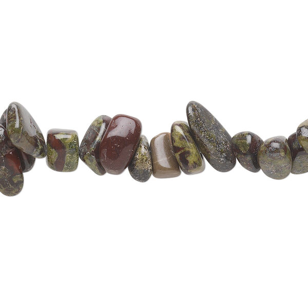Bead 1pk dragon blood jasper, natural, small to large chip 32 inch image number 0