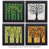 Sabrina Frey Bead Mosaic™ Starter Kit, glass / medium-density fiberboard / glue, pkg/1, multicolored, (4) 6x6 inches with "Four Seasons" design. image number 0
