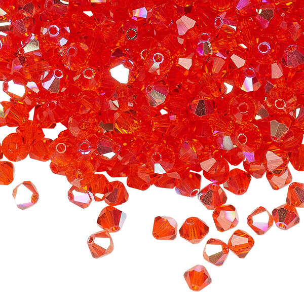 Bead 144pk hyacinth AB, Preciosa Czech crystal 4mm bicone image number 0