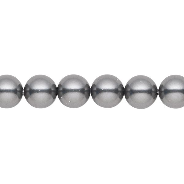 Pearl 250pk dark grey, Crystal Passions® 8mm round 5810 image number 0