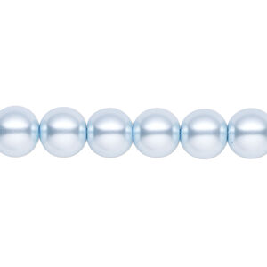 Pearl 1pk light blue, Celestial Crystal® 8mm round 15.5-16 inch