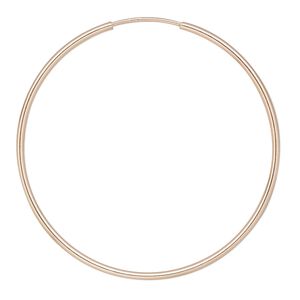 Earring hoop 1pkg2 14Kt rose gold-filled, 38mm / endless loop, 1 pair