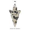 Multi-gemstone / brass 1pkg100, silver-plated arrowhead pendant mix 30x17mm image number 1