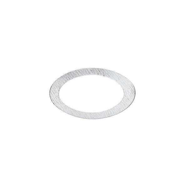 Component, sterling silver-filled, 40x24mm two-sided textured and smooth open oval with 30x17.5mm center hole. Sold individually. image number 0