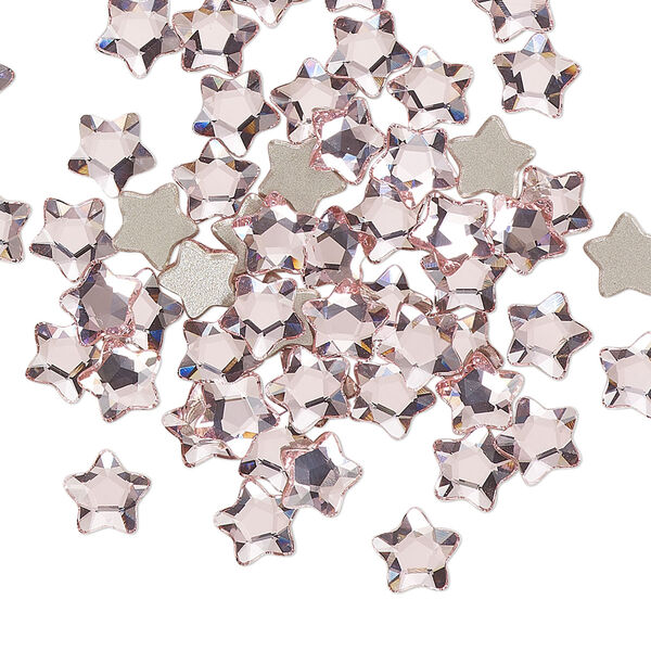 Flat back 360pk light rose foil back, Swarovski® 6mm star flower 2754 image number 0