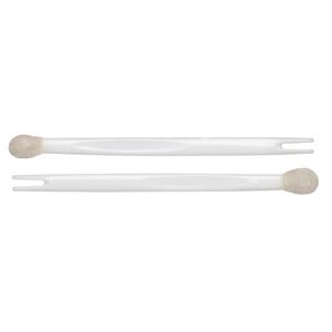 Embellishment positioner, acrylic and beeswax, white, 5 inches. Sold per 2-piece set.