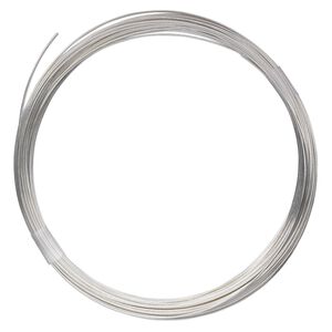 Wire, sterling silver-filled, half-hard, round, 18 gauge. Sold per pkg of 10 feet.