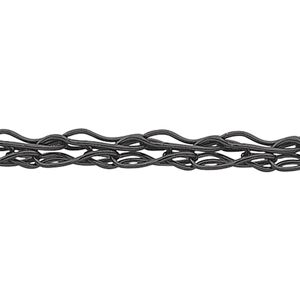 Wire, enamel and copper, black, 1.5mm knit. Sold per 25-foot spool.