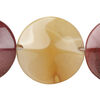 Moukaite jasper 1pkg1, wavy flat round bead natural, 15 inch 28-30mm image number 0