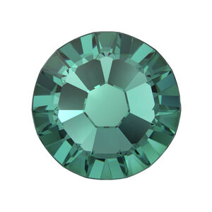 Flat back 1pkg144 Caribbean green foil back, Crystal Passions&reg; Regenerated 2.1-2.3mm rose round SS7 2058