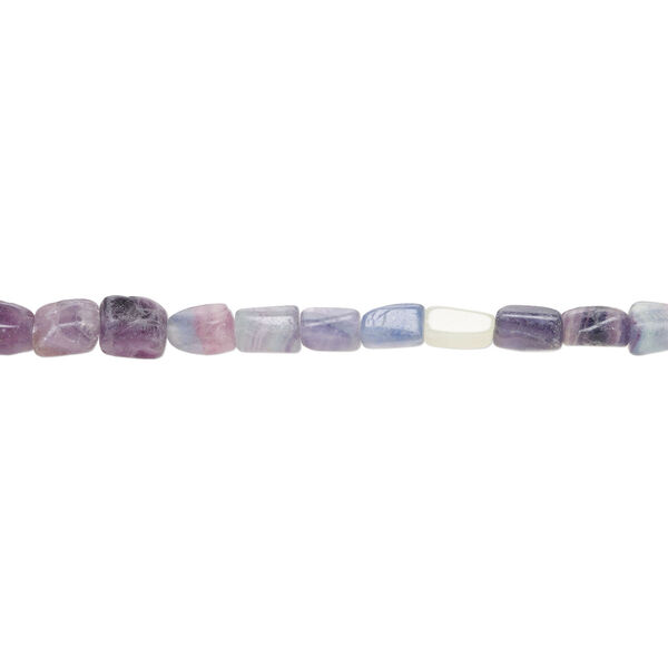 Rainbow fluorite 1pkg1, nugget bead natural, 15 inch small to large image number 1