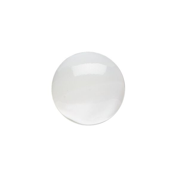 Cabochon, mother-of-pearl shell (bleached), white, 18mm calibrated round, Mohs hardness 3-1/2. Sold individually. image number 0