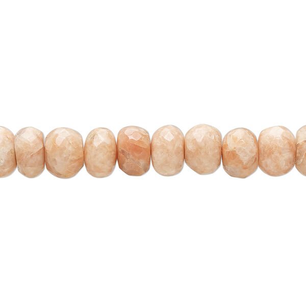 Rose jasper 1pkg1, hand-cut faceted rondelle / round bead natural B- grade, 14 inch 7x4mm-8x6mm / 7-8mm image number 0
