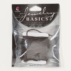 Cord, waxed cotton (dyed), pkg/10m, 2mm round, brown.