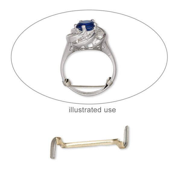 Ring guard, 12Kt gold-filled, small, fits 2.5mm wide shanks. Sold per pkg of 2. image number 0