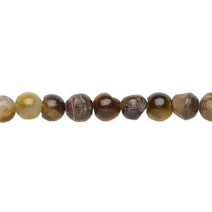 Tigereye 1pkg1, round bead natural 15 inch 6-7mm