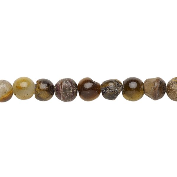 Tigereye 1pkg1, round bead natural 15 inch 6-7mm image number 0
