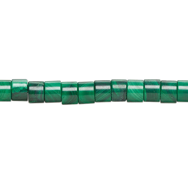 Malachite 1pkg1, heishi bead natural B grade, 8 inch 5x4mm image number 0