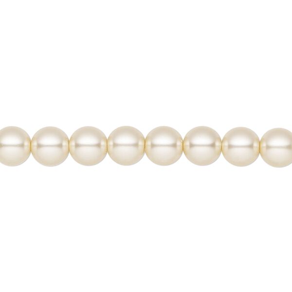 Pearl 200pk creamrose, Preciosa Czech crystal 6mm round image number 0