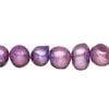 Freshwater pearl 1pkg1, semi-round / button, 15 inch bright purple 8-11mm cultured image number 0