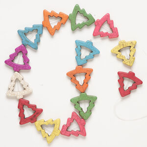 "Magnesite" / resin 1pkg1, open tree bead 15.5-16 inch mixed colors 29-30mm