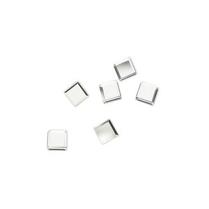 Flat back 6pk crystal clear foil back, Preciosa Czech crystal rhinestone 4mm cube