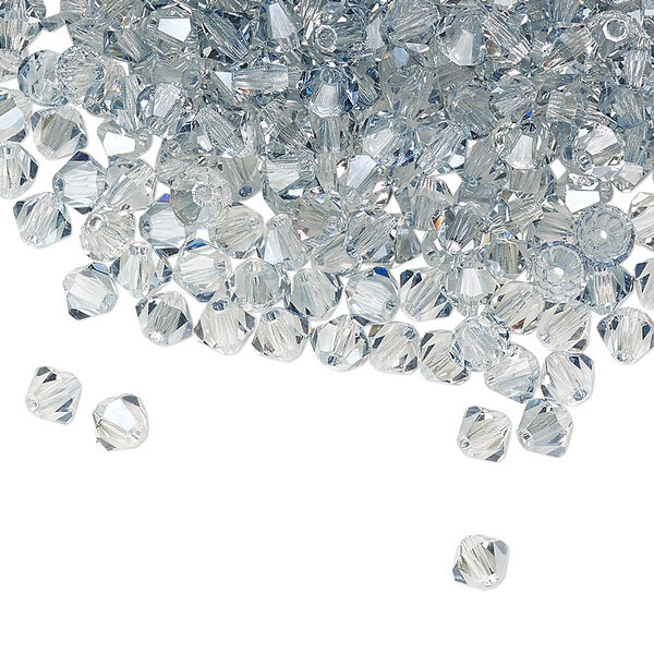 Bead 48pk crystal lagoon, Preciosa Czech crystal 4mm bicone image number 0