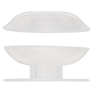 Huggy Spool®, soft plastic, clear, 2-1/2 inch round with 3/4 inch hole. Sold per pkg of 4.