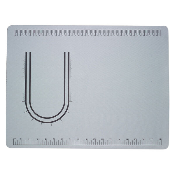 Bead mat, neoprene and silicone, pkg/1, grey and black, 20x15-inch rectangle. image number 0