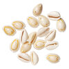 Bead 1pkg50, cowrie shell (natural), 15x7mm-25x12mm double-drilled, Mohs hardness 3-1/2. image number 1
