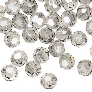 Bead 1pkg12 crystal urban grey, Crystal Passions&reg; 8mm round 5000