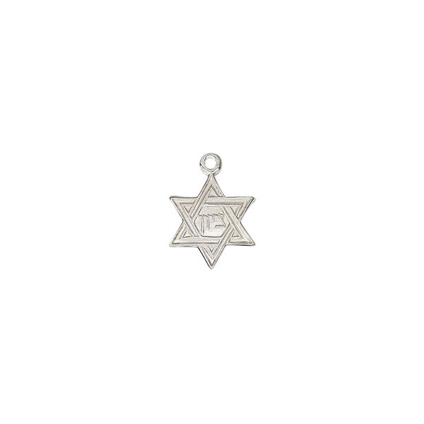 Drop, sterling silver, 10x9mm Star of David. Sold individually. image number 0