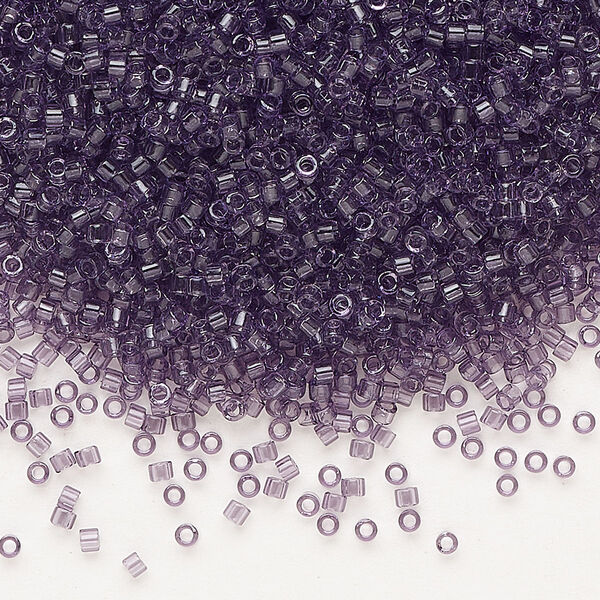 Seed bead, Delica®, glass, pkg/7.5g, #11 round, transparent amethyst (DB-1105). image number 0