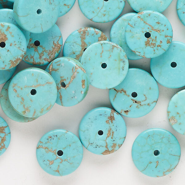 Magnesite 1pkg1, heishi bead C grade, 2 oz mix 12x3mm-12x4mm image number 0