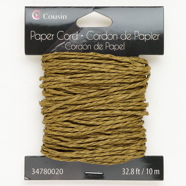 Paper 1pkg1, twisted round cord 10 meter brown 2mm image number 0