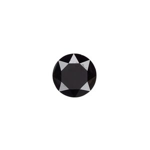Chaton, crystal rhinestone, jet, 12.97-13.22mm faceted round, SS55. Sold per pkg of 2.