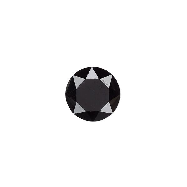 Chaton, crystal rhinestone, jet, 12.97-13.22mm faceted round, SS55. Sold per pkg of 2. image number 0