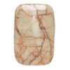 Redline marble 1pkg1, top-drilled domed rectangle flatback focal, 45x30mm-46x31mm image number 0