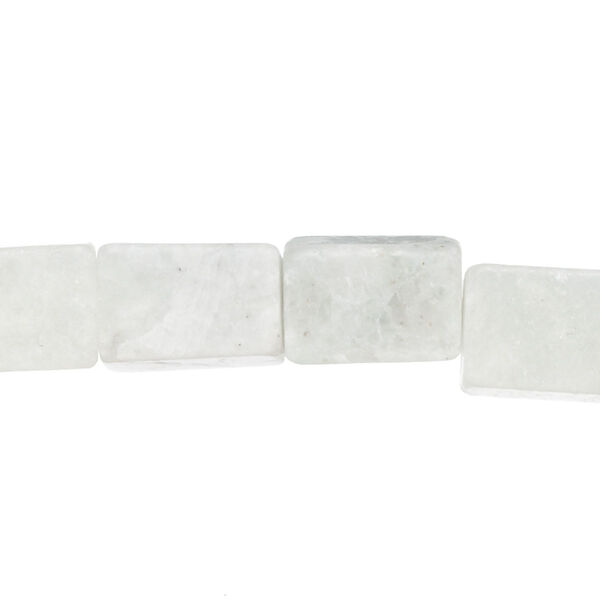 Amazonite 1pkg1, matte flat rectangle bead natural D grade, 15 inch 13x8mm-14x9mm image number 0