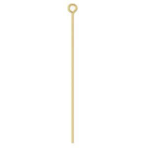 Eye pin, 14Kt gold-filled, 1-5/8 inches, 22 gauge. Sold per pkg of 10.